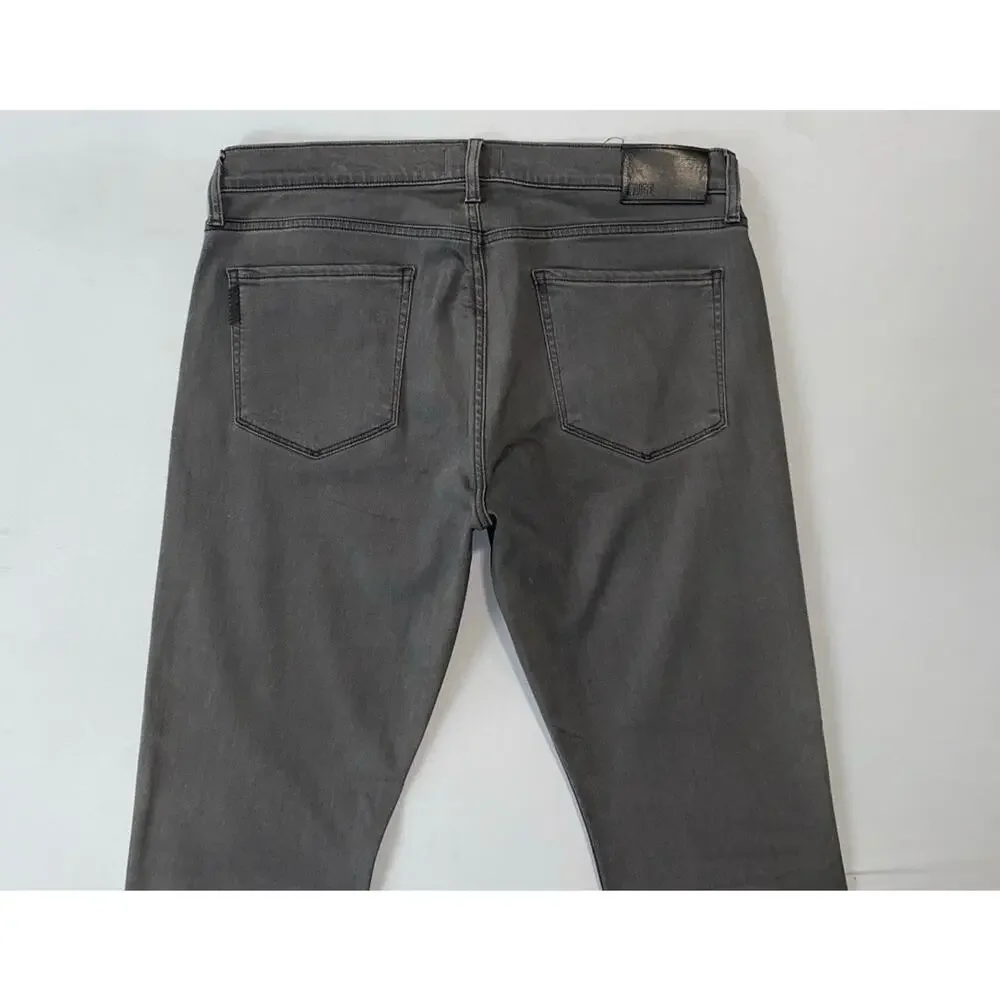 Paige Federal Slim Straight Lightweight Stretch Jeans in Mark. Men's 35X34, Read